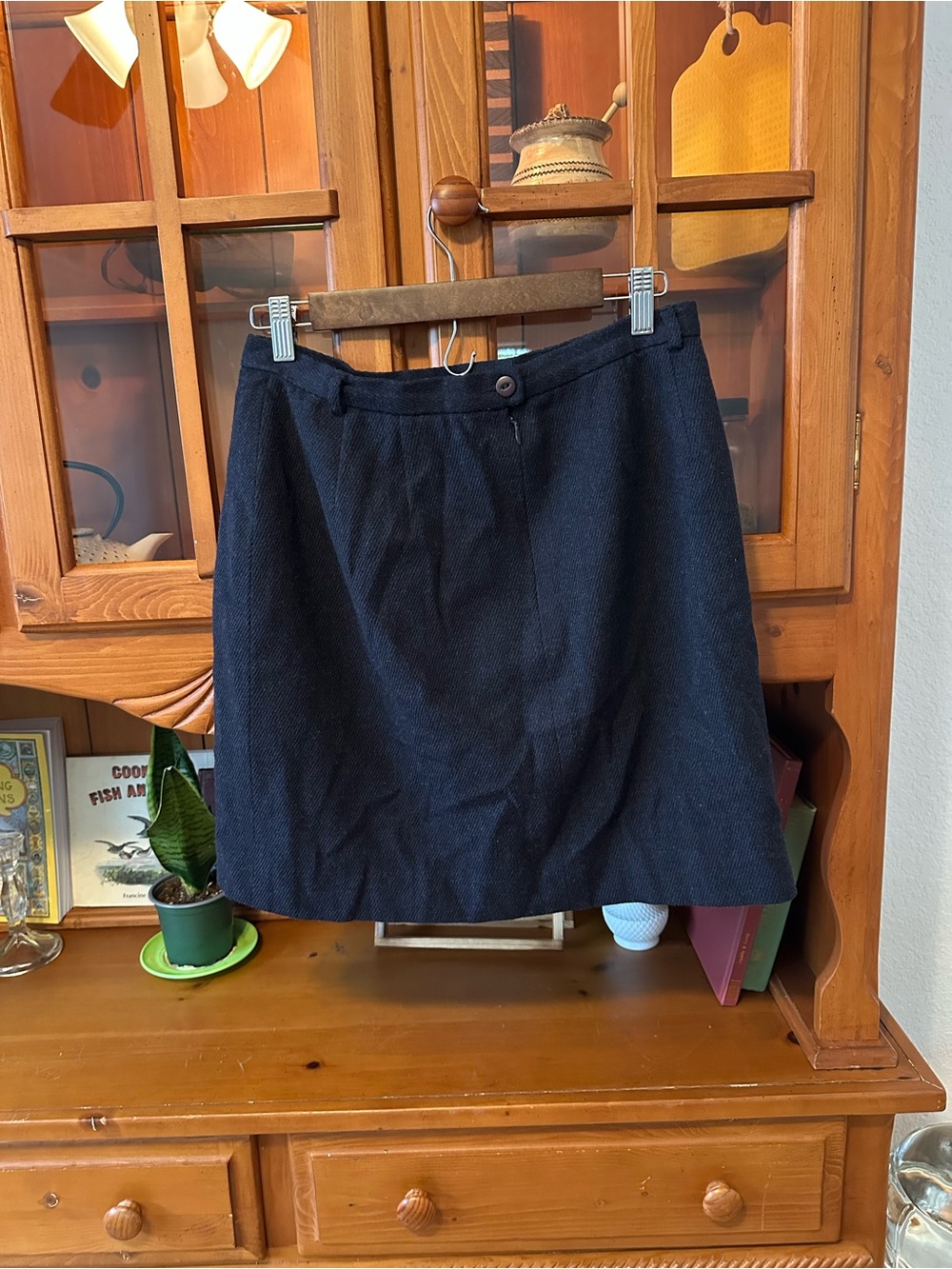 Pendleton Wool Navy A-Line Mini Skirt